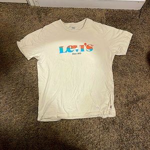 Cream Levi Logo shirt